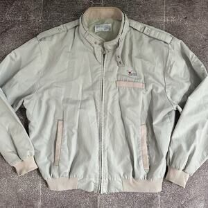 Men's Vintage 70's Upstream USA Flight For Life Windbreaker Bomber Jacket Sz M